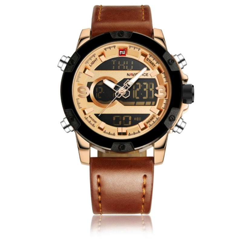 Tactical Leather Digital Watch