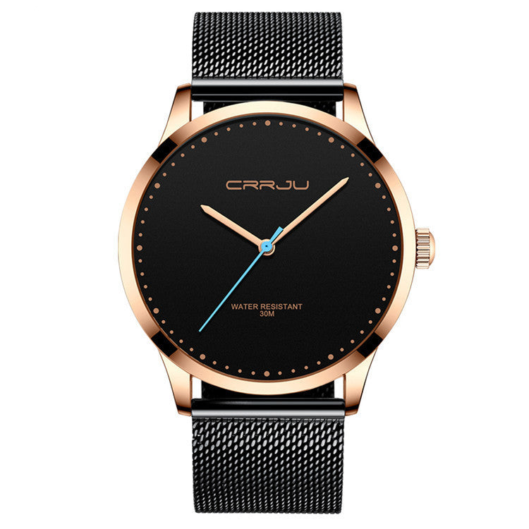 Sleek Stainless Steel Mesh Watch