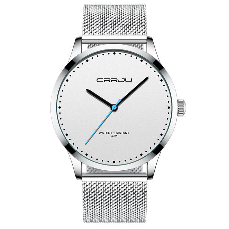 Sleek Stainless Steel Mesh Watch