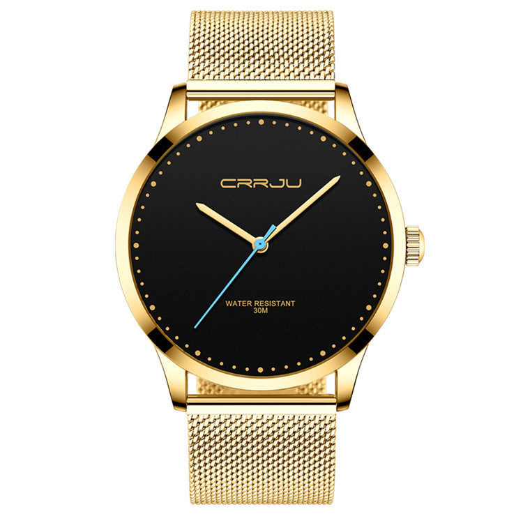 Sleek Stainless Steel Mesh Watch