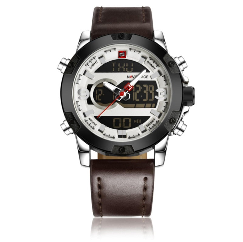 Tactical Leather Digital Watch