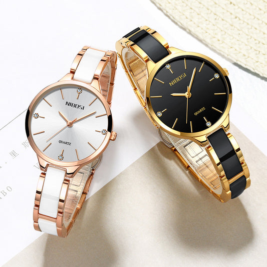 Sleek Ceramic Quartz Watch