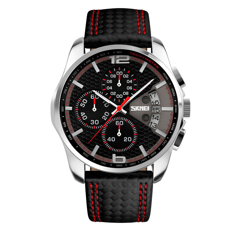 Rugged Leather Sports Quartz