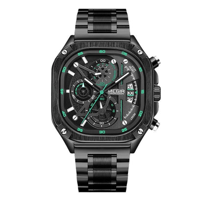 Luminous Multi-Function Steel Watch