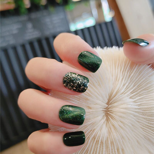 Emerald Diamond Nail Art