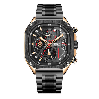 Luminous Multi-Function Steel Watch