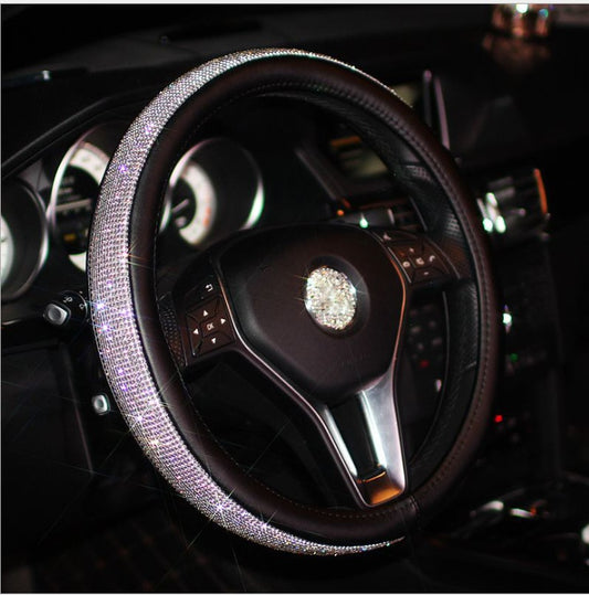 Cute Cartoon Leather Steering Cover