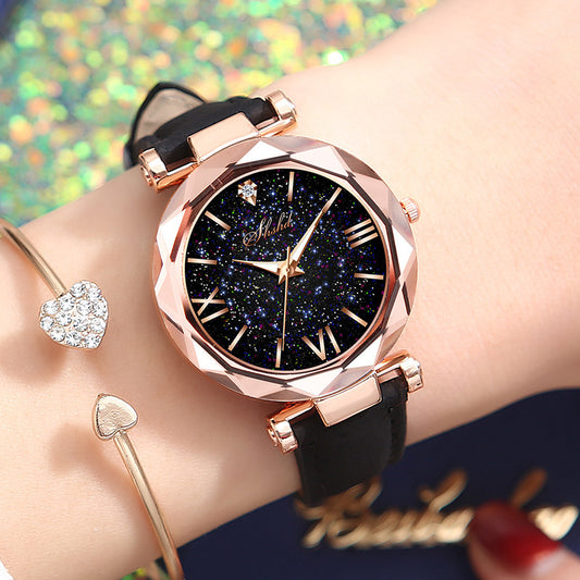 Starry Sky Frosted Belt Watch