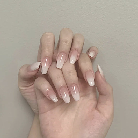 Elegant White Ballet Nails