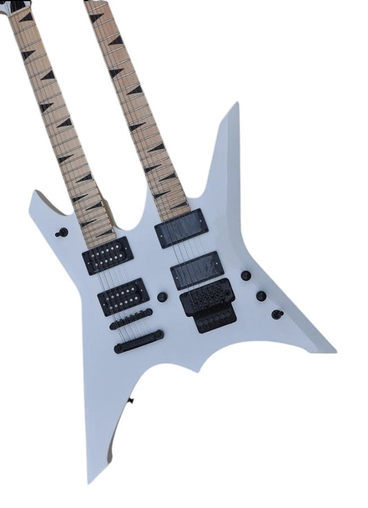 Dual Neck White - 12+6 Electric Guitar