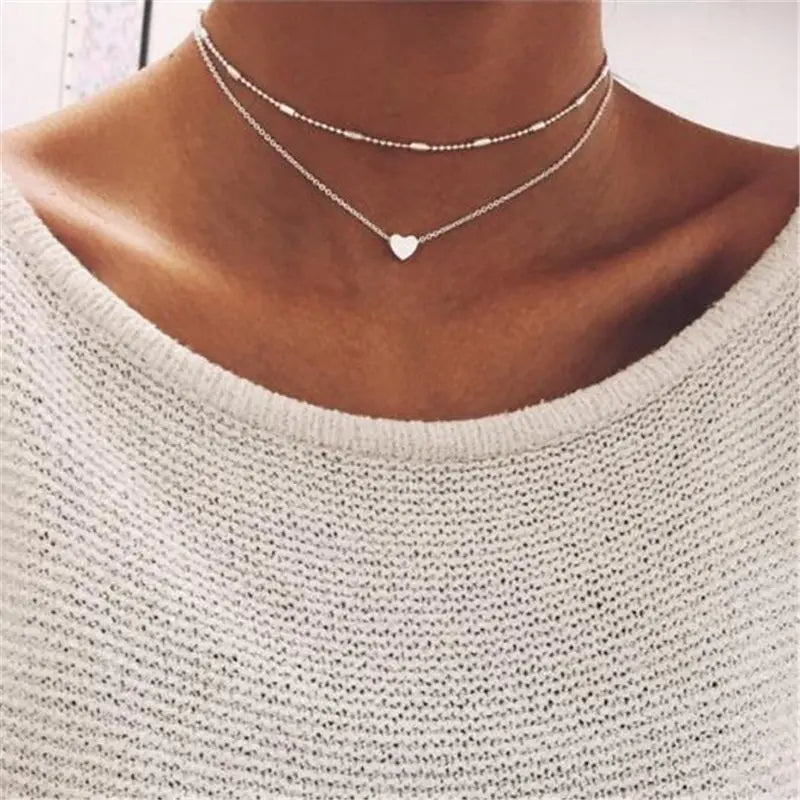 Tiny Heart Punk Choker Necklace