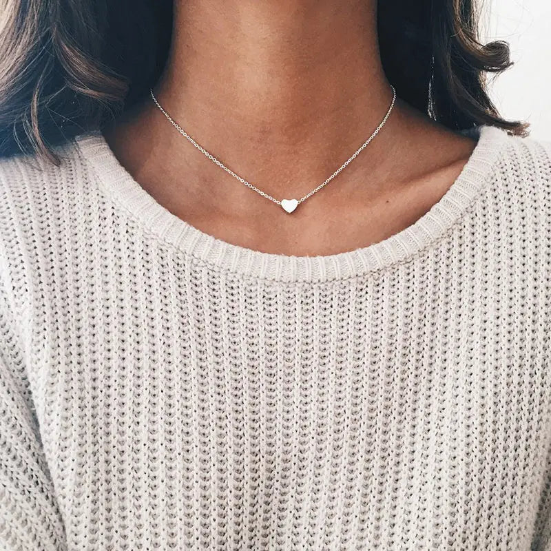 Tiny Heart Punk Choker Necklace