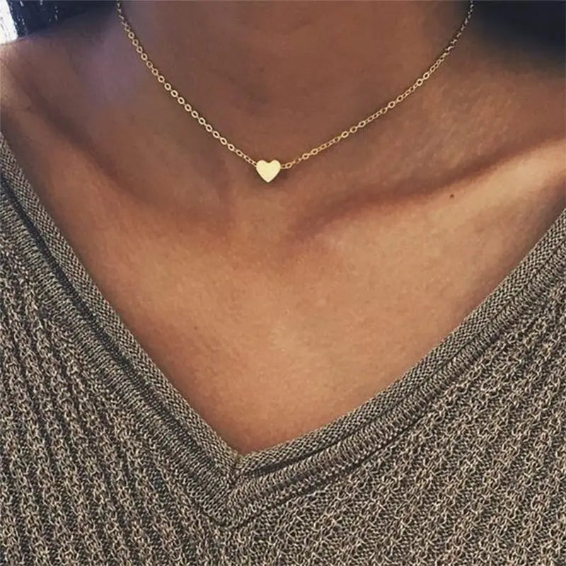 Tiny Heart Punk Choker Necklace