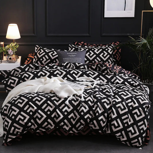 Luxury Modern Black Bedding Set