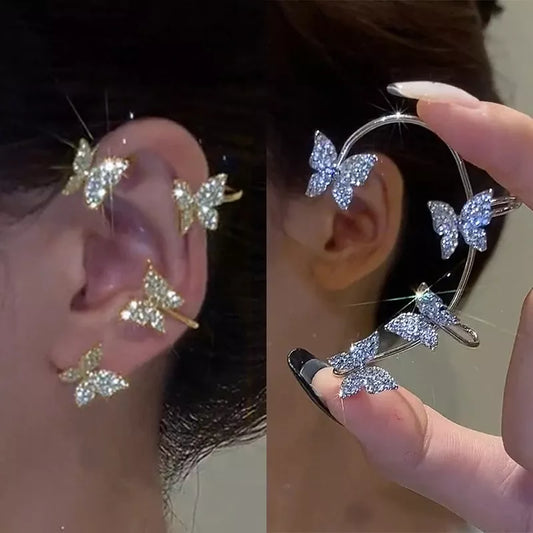 Sparkling Butterfly Ear Cuffs