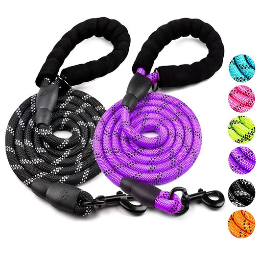 Reflective Striped Dog Leash