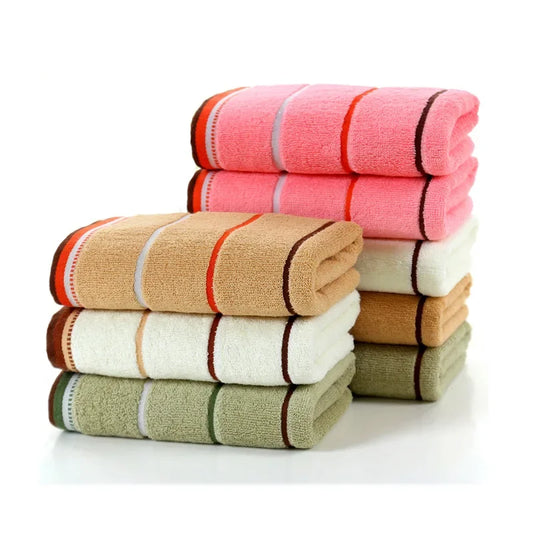 Striped Cotton Bath Towel