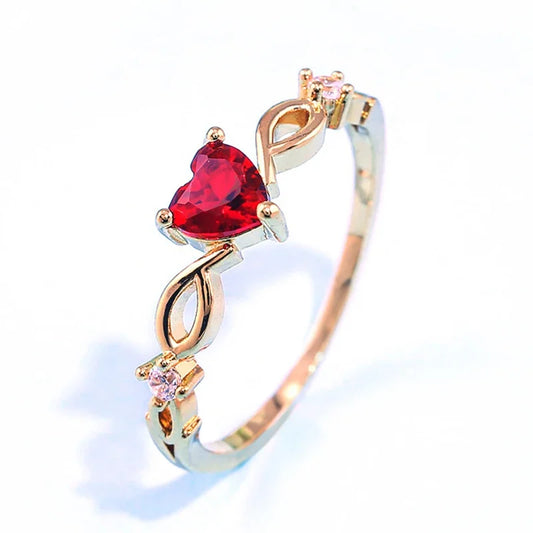 Heartfelt Zircon Ring for Women