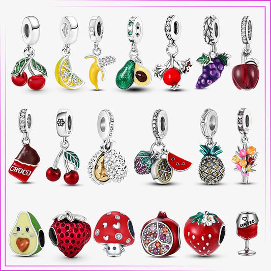 Sterling Silver Fruit Charms