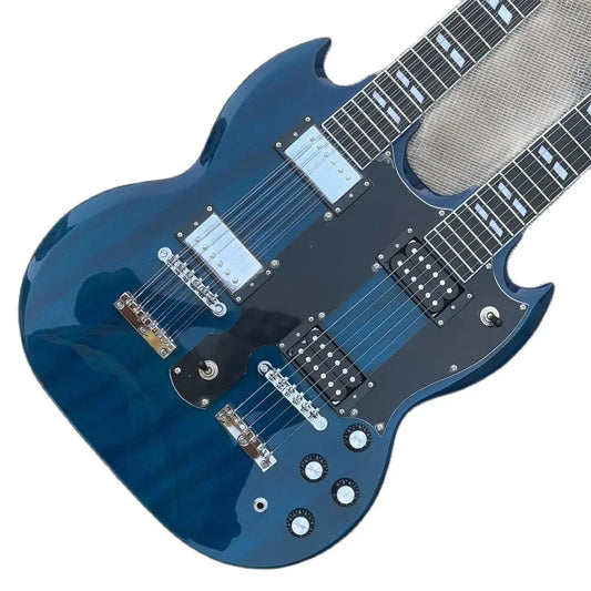 Dual Neck Epiphone SG Blue – 12+6 Strings Guitar