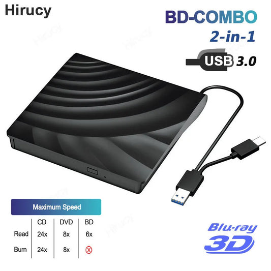 Portable Blu-ray CD/DVD Burner