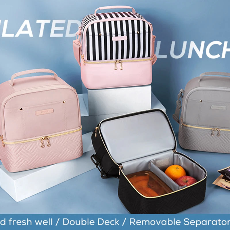 Dual-Deck Thermal Lunch Bag