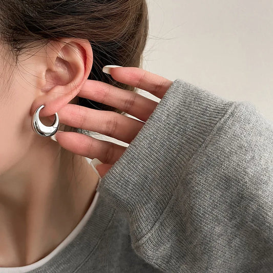 Vintage Gold Round Hoop Earrings