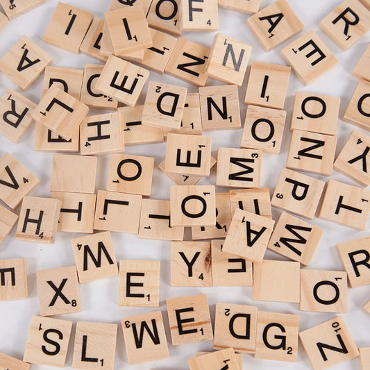 Wooden Alphabet Craft Tiles