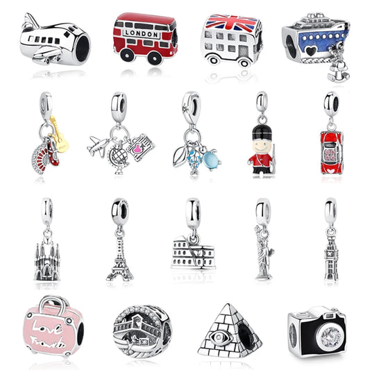 Travel Charm Bead for Bracelets