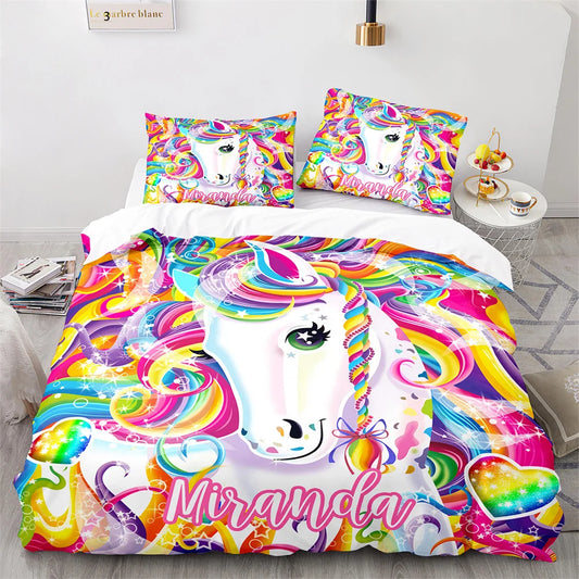 Magical Unicorn Rainbow Bedding Set