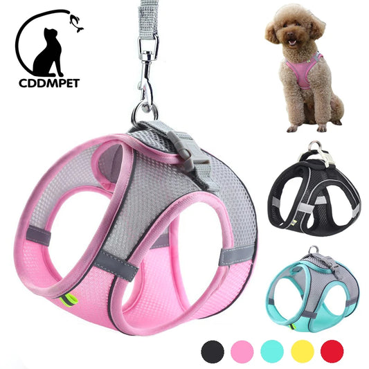 Reflective Dog Harness Leash Set