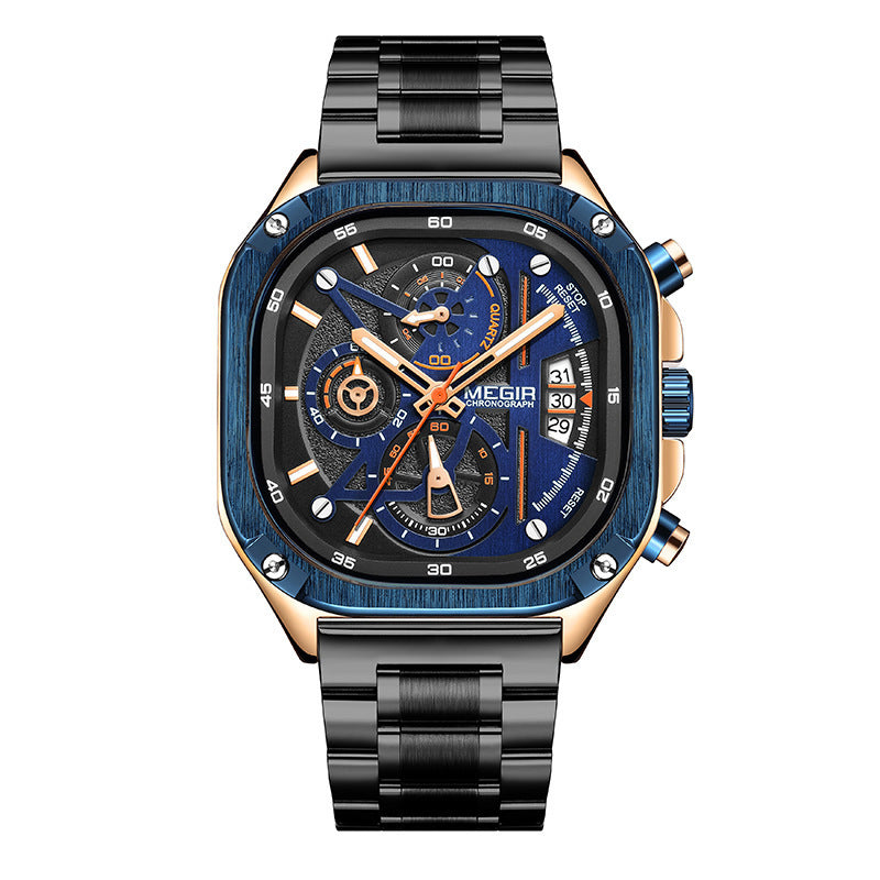 Luminous Multi-Function Steel Watch