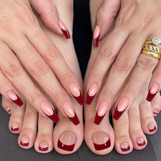 Bright Red Nail Glam Set