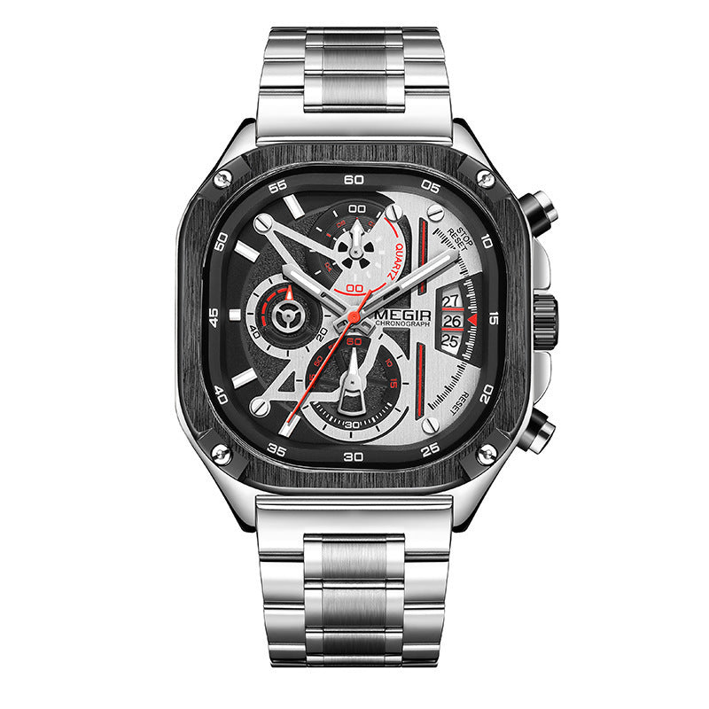 Luminous Multi-Function Steel Watch